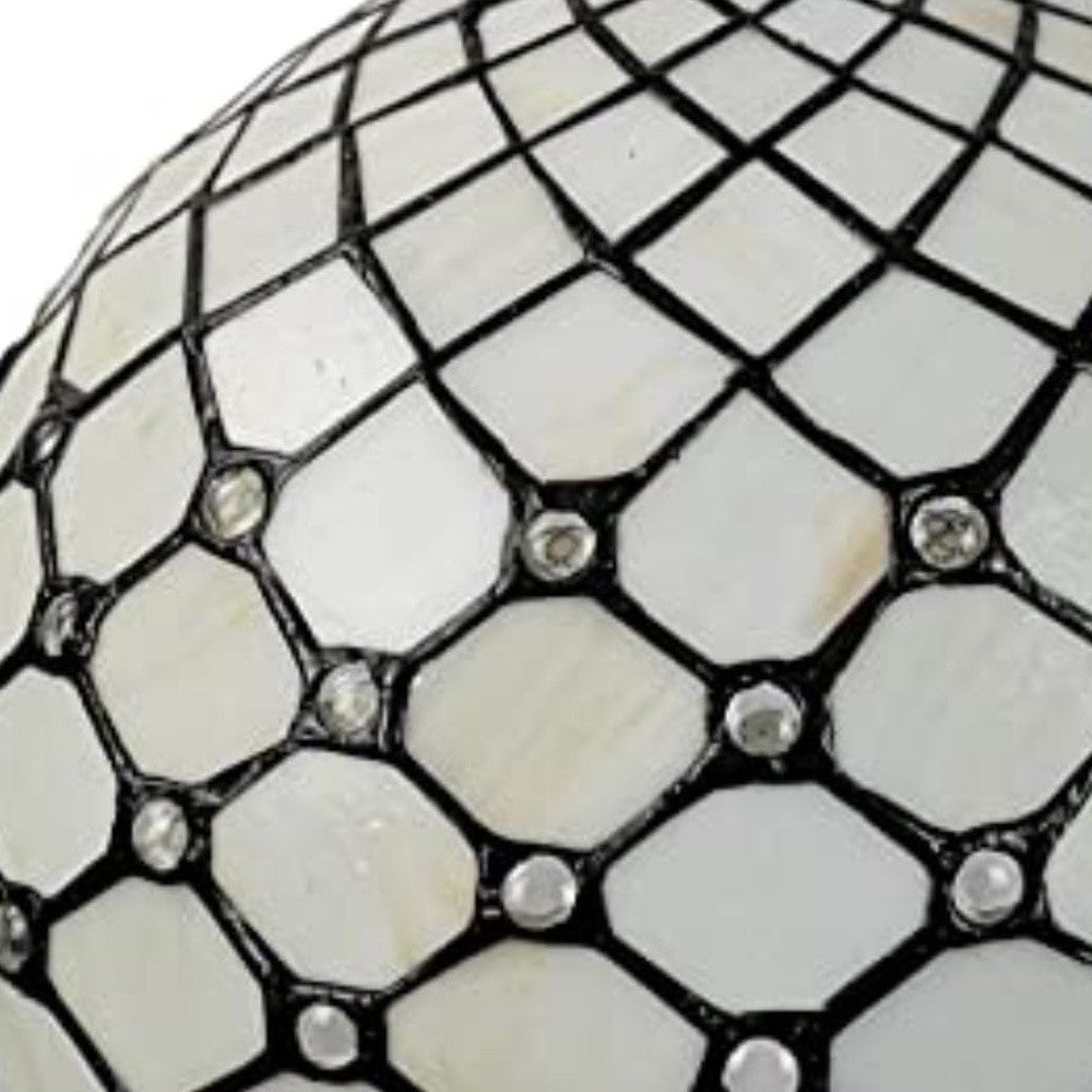 Black And White Unique Statement Glass Dimmable Chandelier With Black And White Shades - Lighting