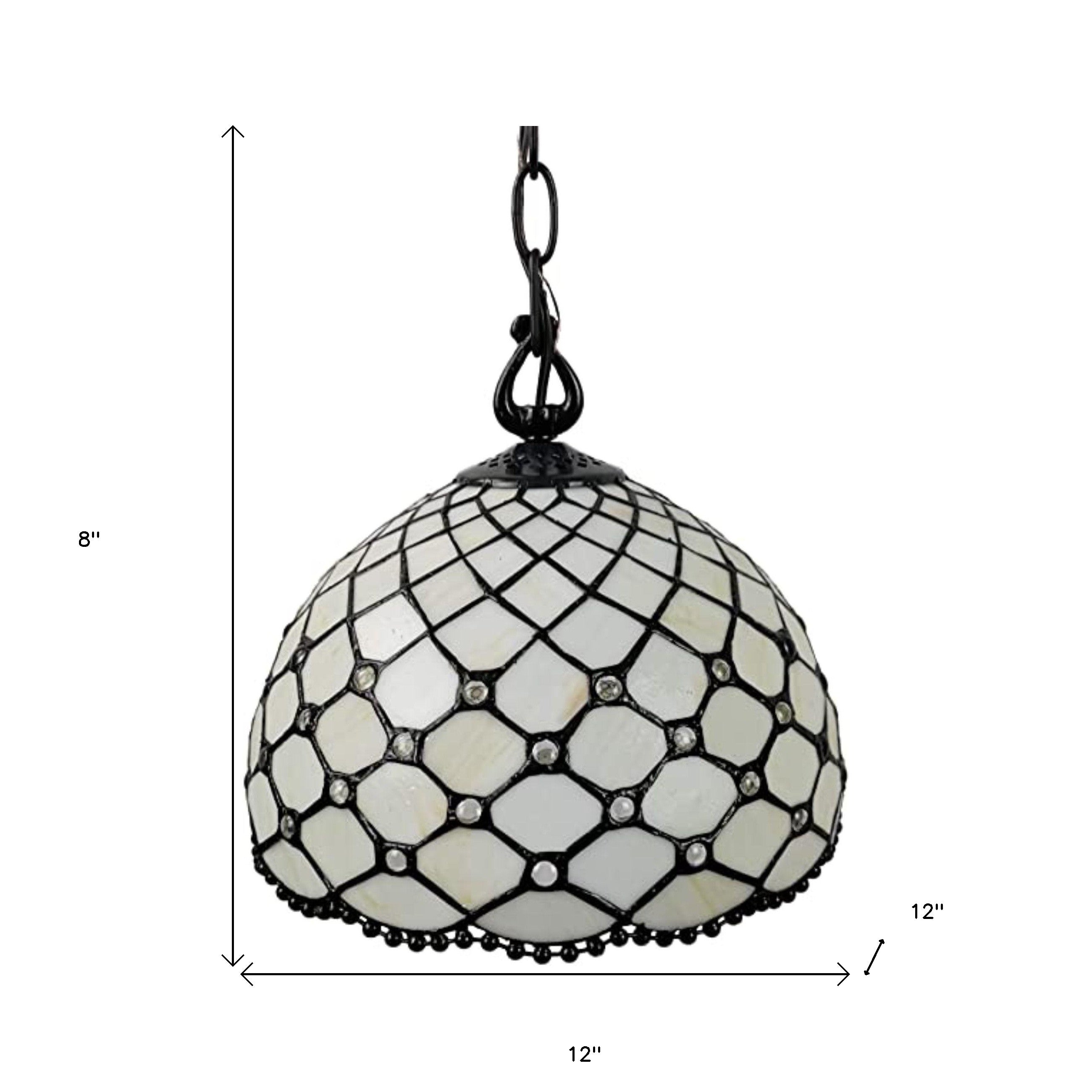 Black And White Unique Statement Glass Dimmable Chandelier With Black And White Shades - Lighting