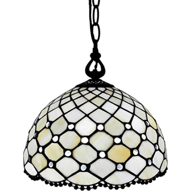 Black And White Unique Statement Glass Dimmable Chandelier With Black And White Shades - Lighting
