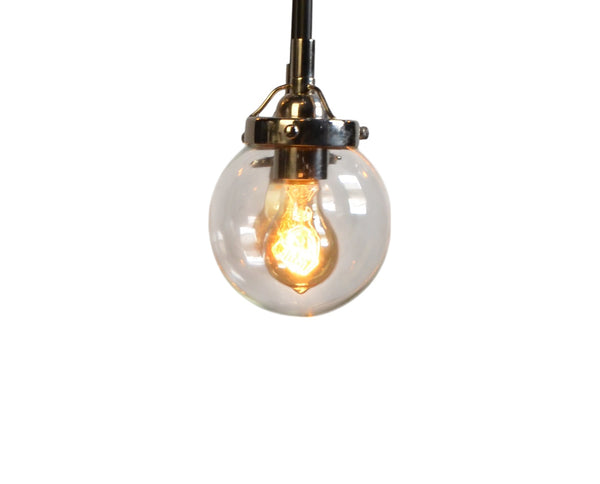 Silver Sputnik Eight Light Metal Chandelier With Clear Shades - Lighting