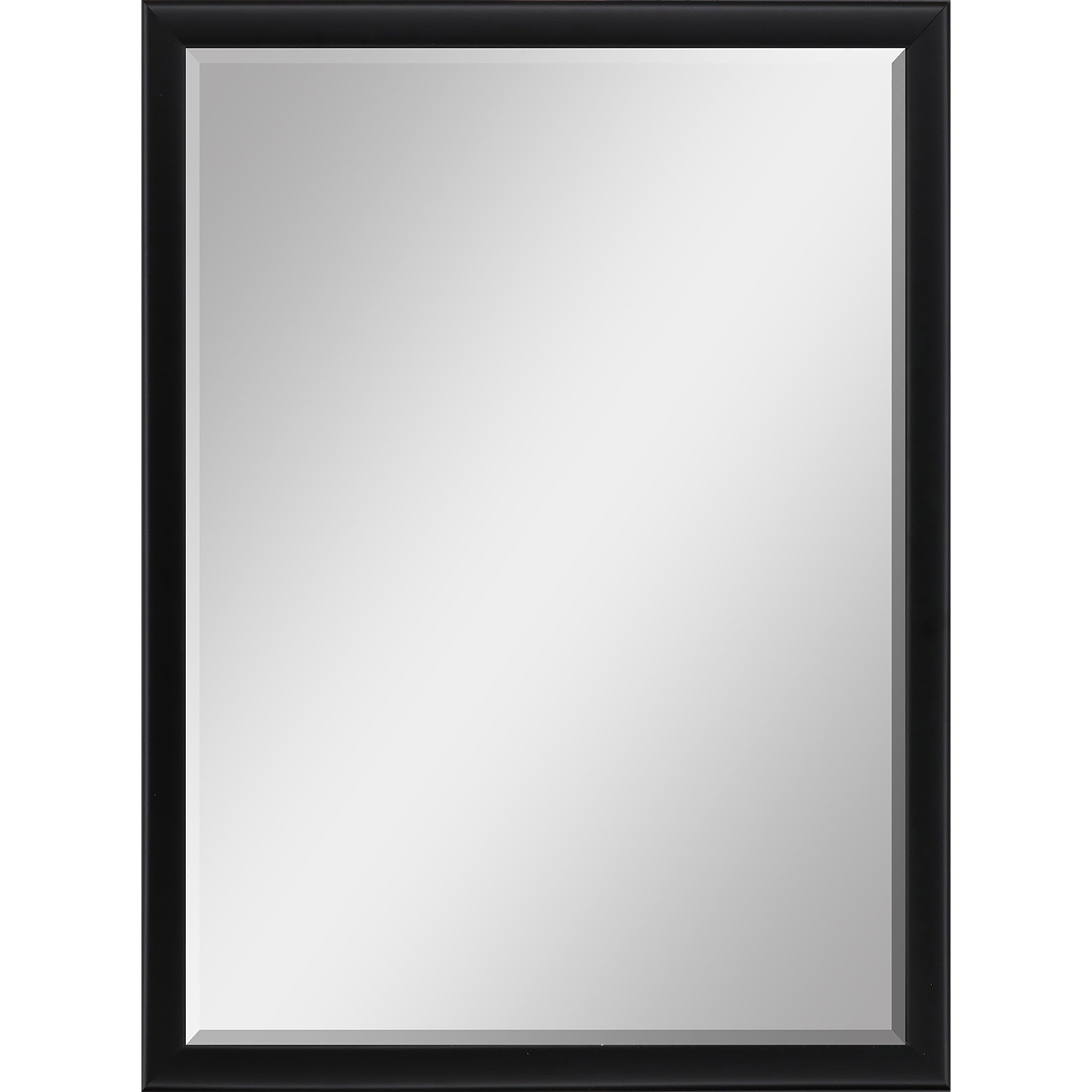 38" Black Solid Wood Framed Accent Mirror - Home & Garden