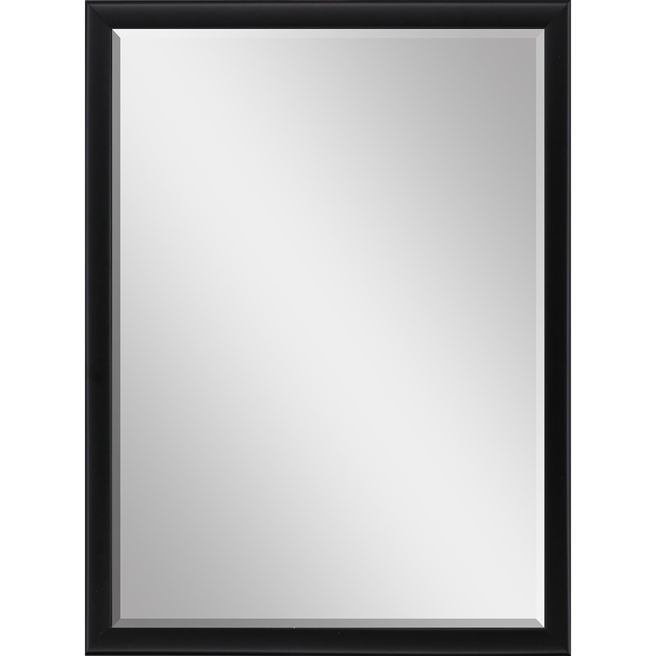 38" Black Solid Wood Framed Accent Mirror - Home & Garden