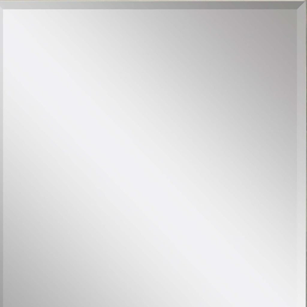 33" Silver Solid Wood Framed Accent Mirror - Home & Garden