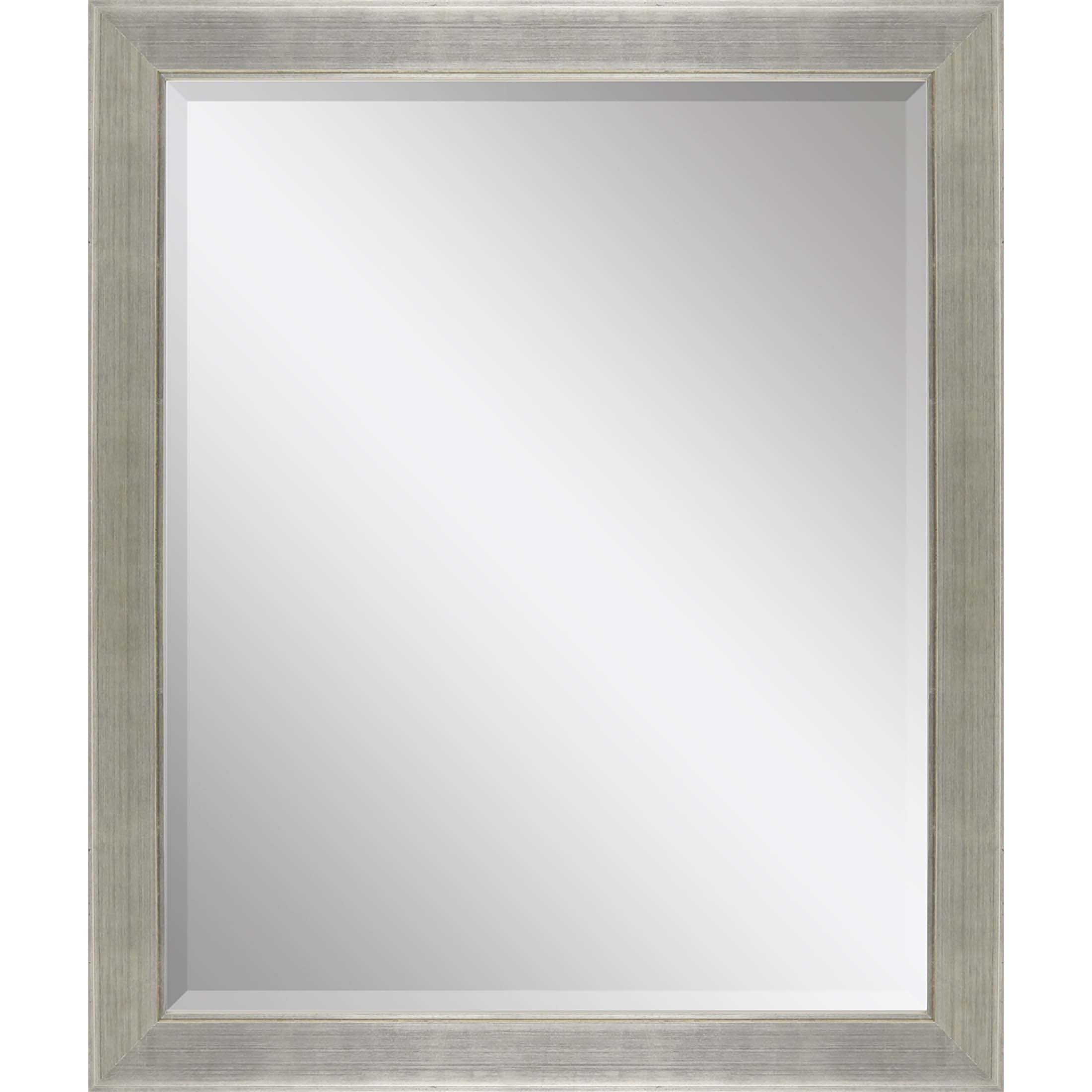 33" Silver Solid Wood Framed Accent Mirror - Home & Garden