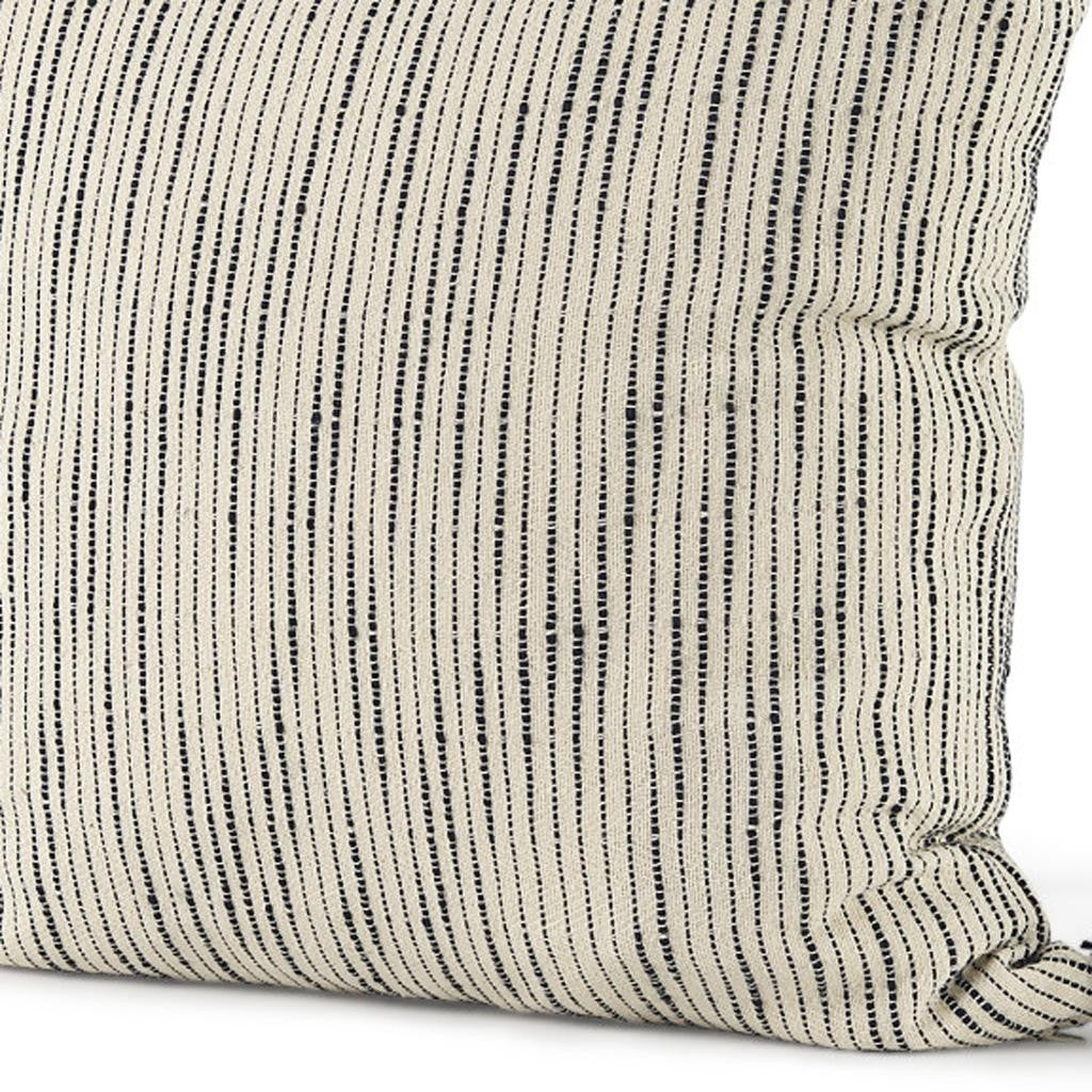 18" Black Striped Linen Throw Pillow Cover - Home & Garden