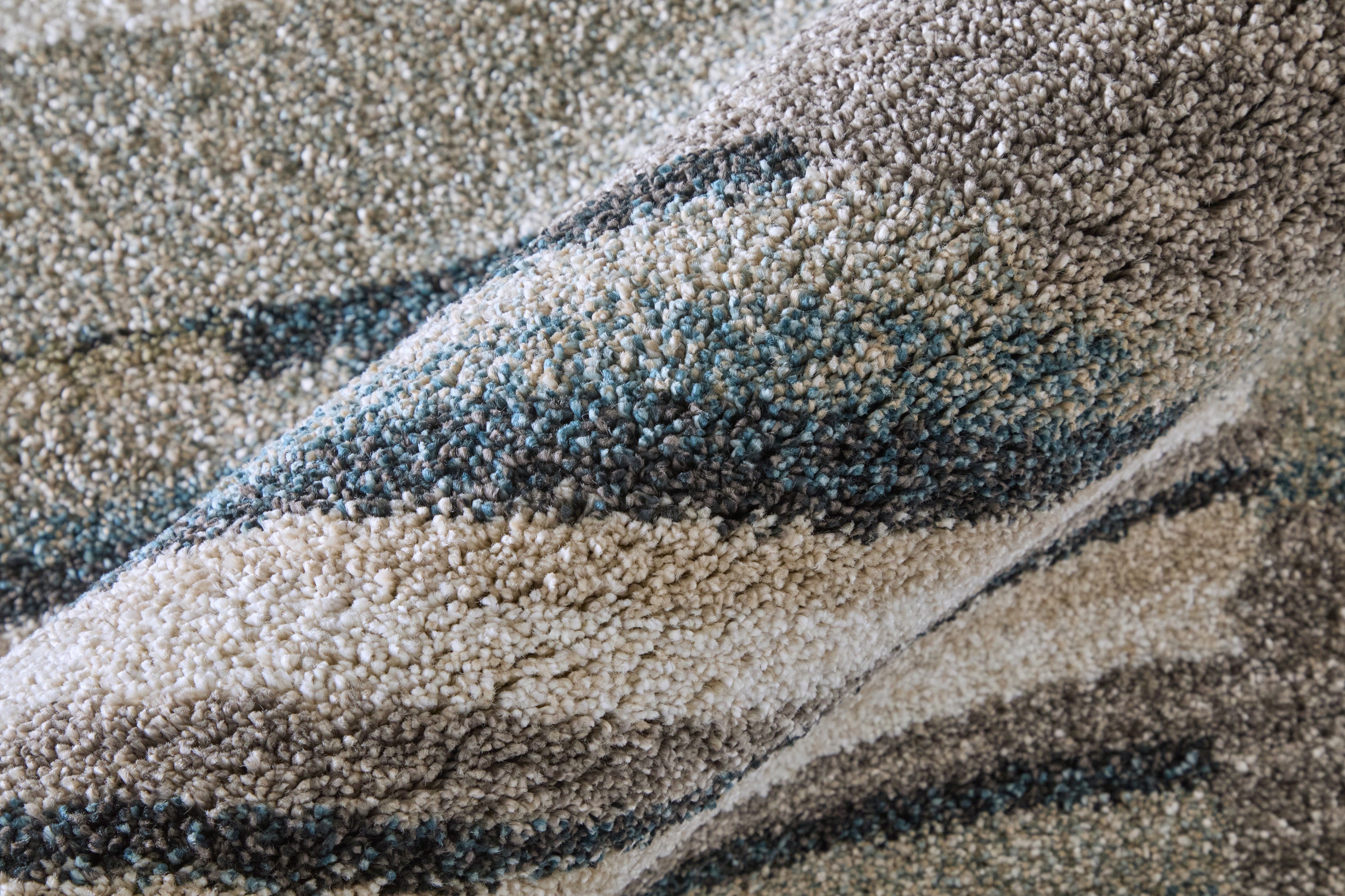 2' X 3' Blue And Ivory Abstract Area Rug - Home & Garden