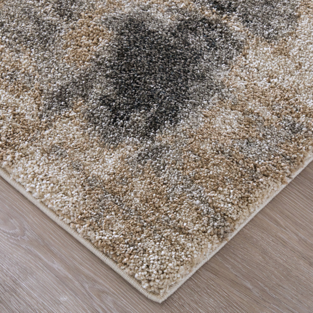 2' X 3' Blue And Ivory Abstract Area Rug - Home & Garden