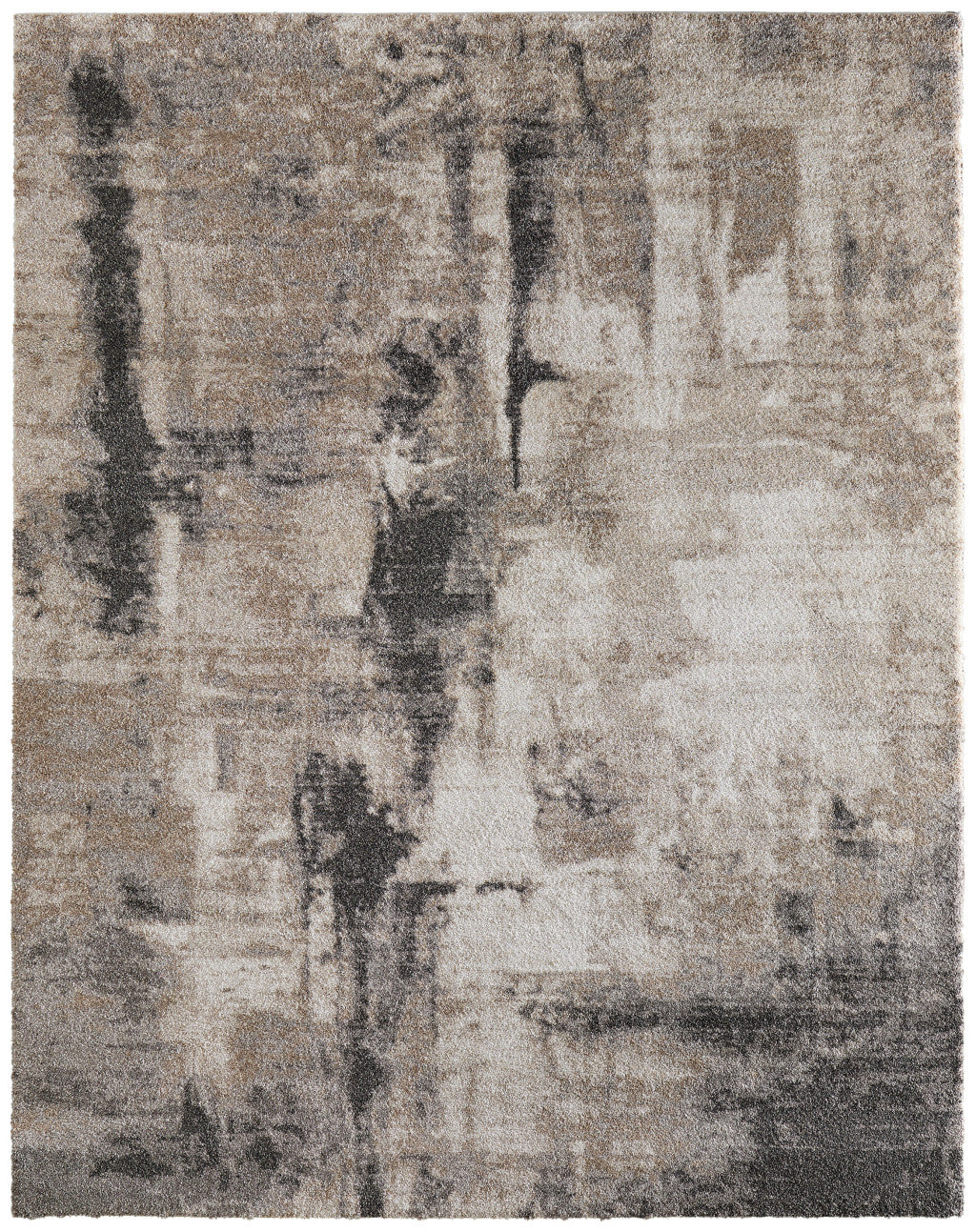 2' X 3' Blue And Ivory Abstract Area Rug - Home & Garden