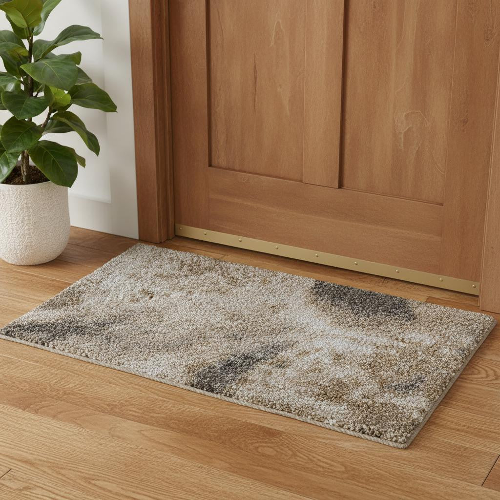 2' X 3' Blue And Ivory Abstract Area Rug - Home & Garden