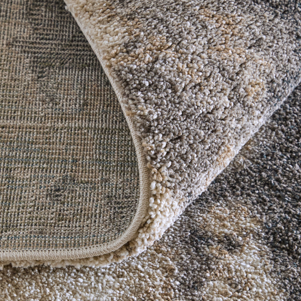 2' X 3' Blue And Ivory Abstract Area Rug - Home & Garden