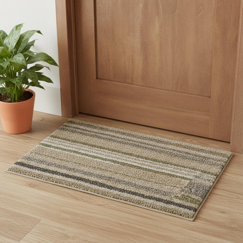 2' X 3' Blue And Ivory Geometric Area Rug - Home & Garden