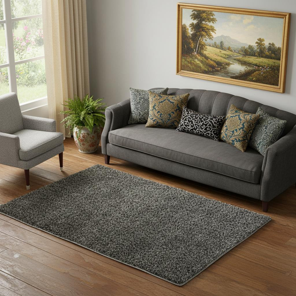 5' X 8' Blue And Ivory Wool Floral Hand Tufted Area Rug - Home & Garden