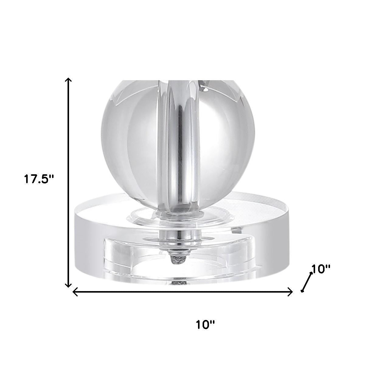 18" Clear Novelty Table Lamp With Drum Shade - Lighting