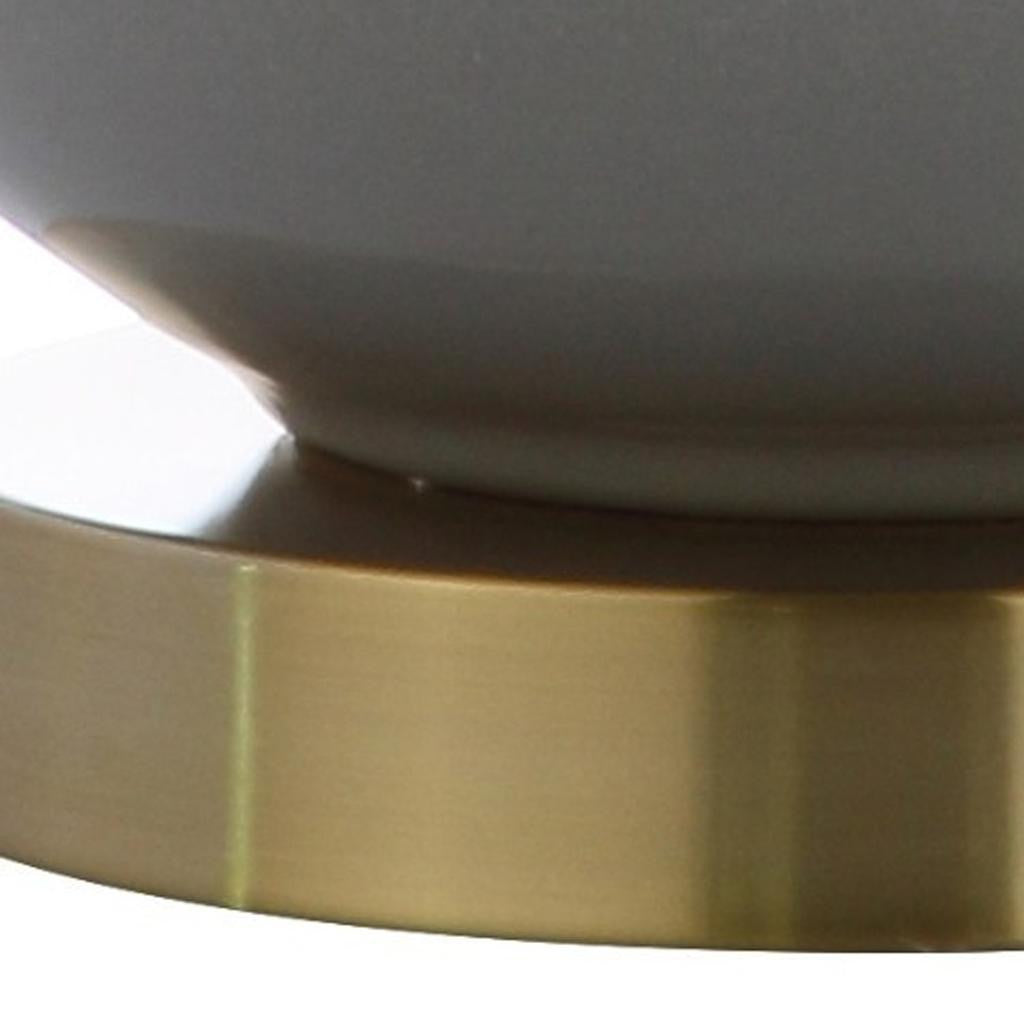 25" Gold Novelty Table Lamp With Drum Shade - Lighting