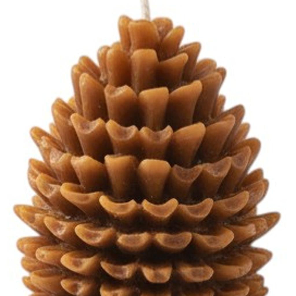 3" Brown Pumpkin And Latte Scented Dimensional Pinecone Candle - Home & Garden