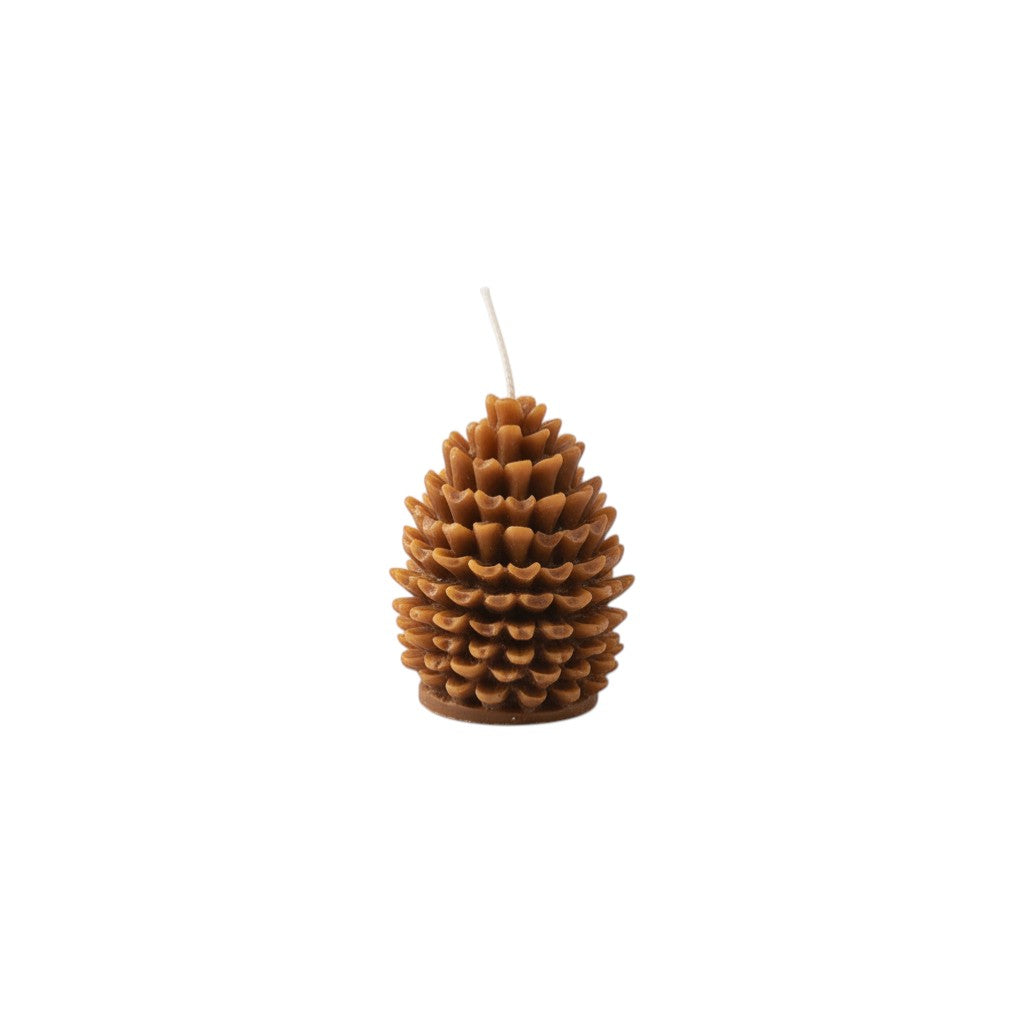 3" Brown Pumpkin And Latte Scented Dimensional Pinecone Candle - Home & Garden