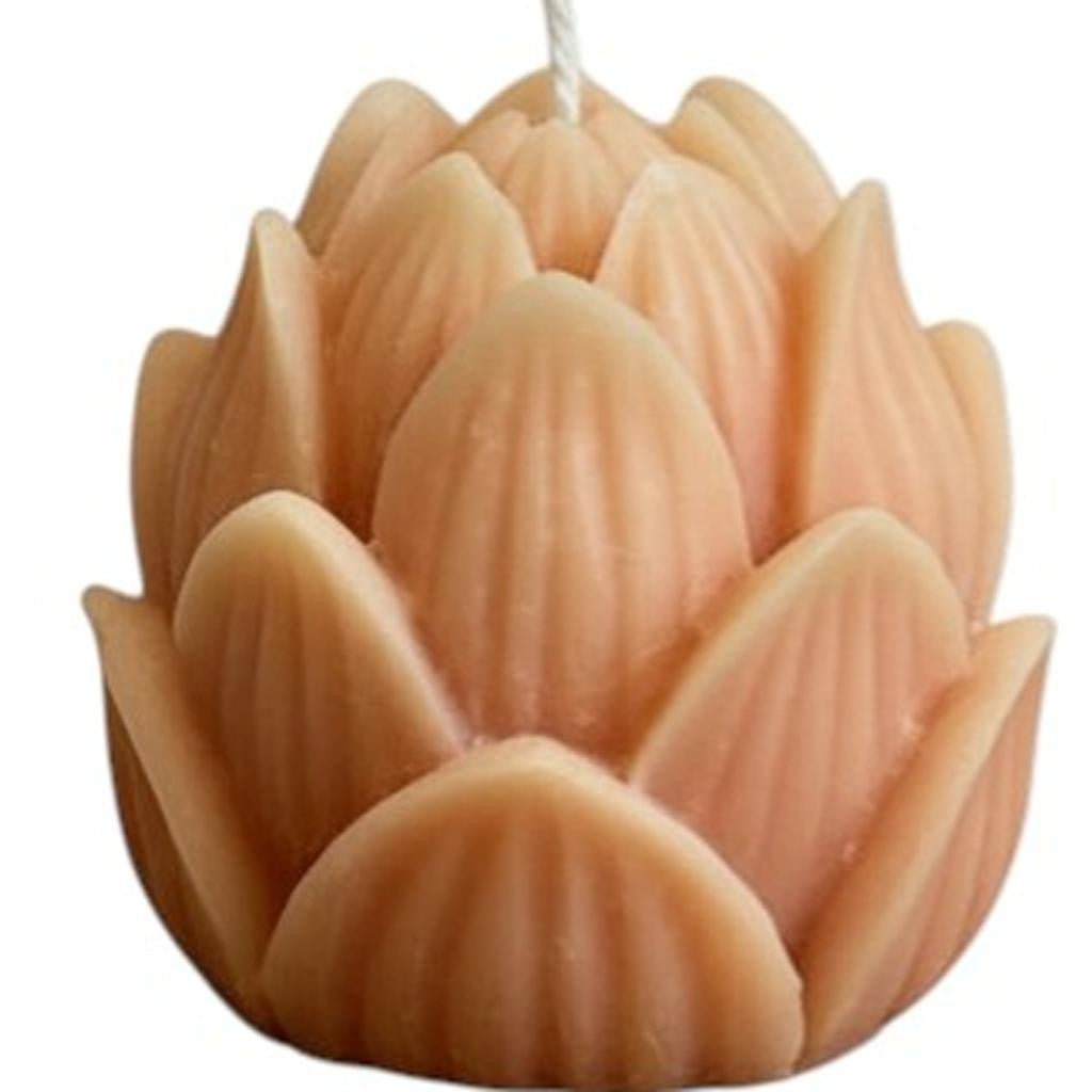 2" Orange Fruity Scented Dimensional Flower Candle - Home & Garden