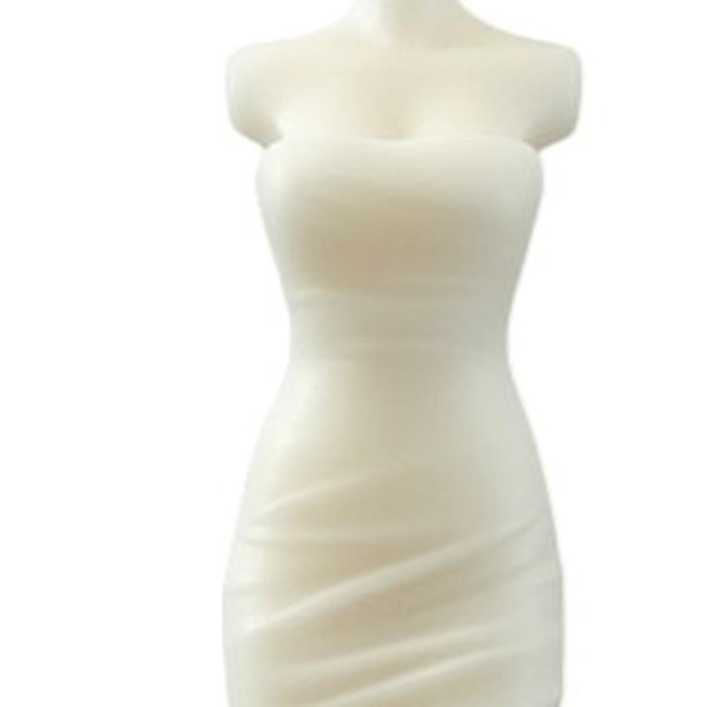 4" Ivory Day at the Spa Scented Dimensional Form Candle - Home & Garden