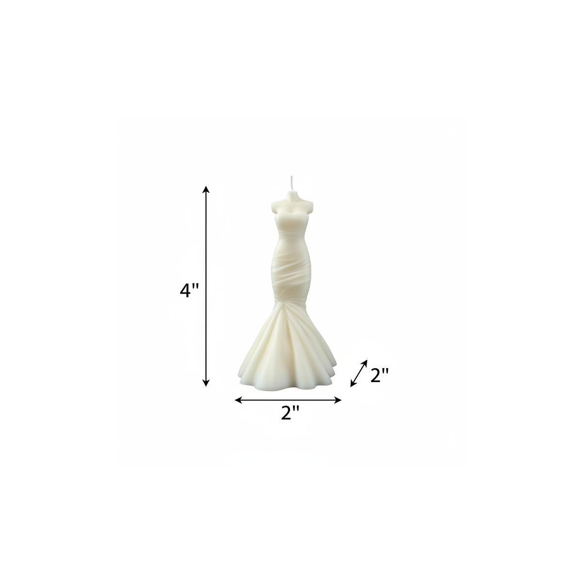 4" Ivory Day at the Spa Scented Dimensional Form Candle - Home & Garden