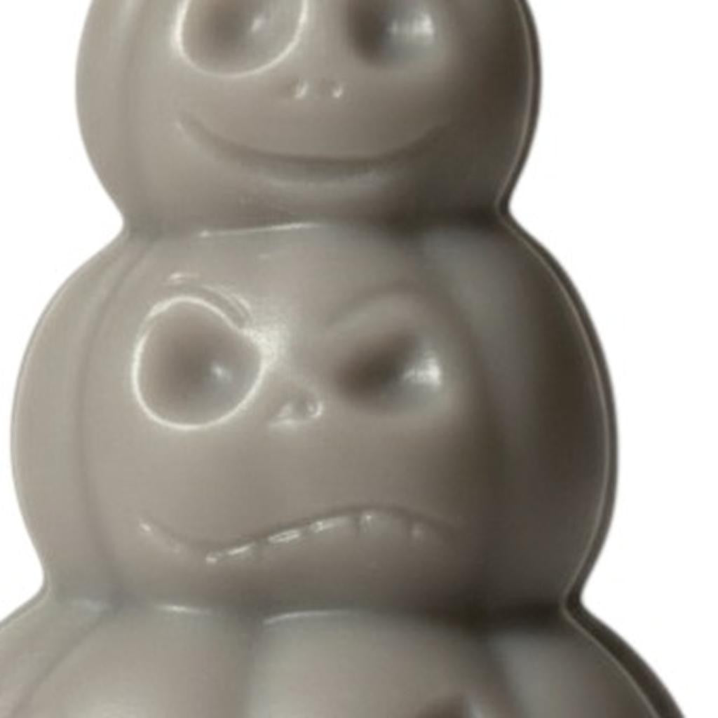 3" Gray Creamy Vanilla Scented Dimensional Pumpkin Trio Soy Wax Candle - Home & Garden