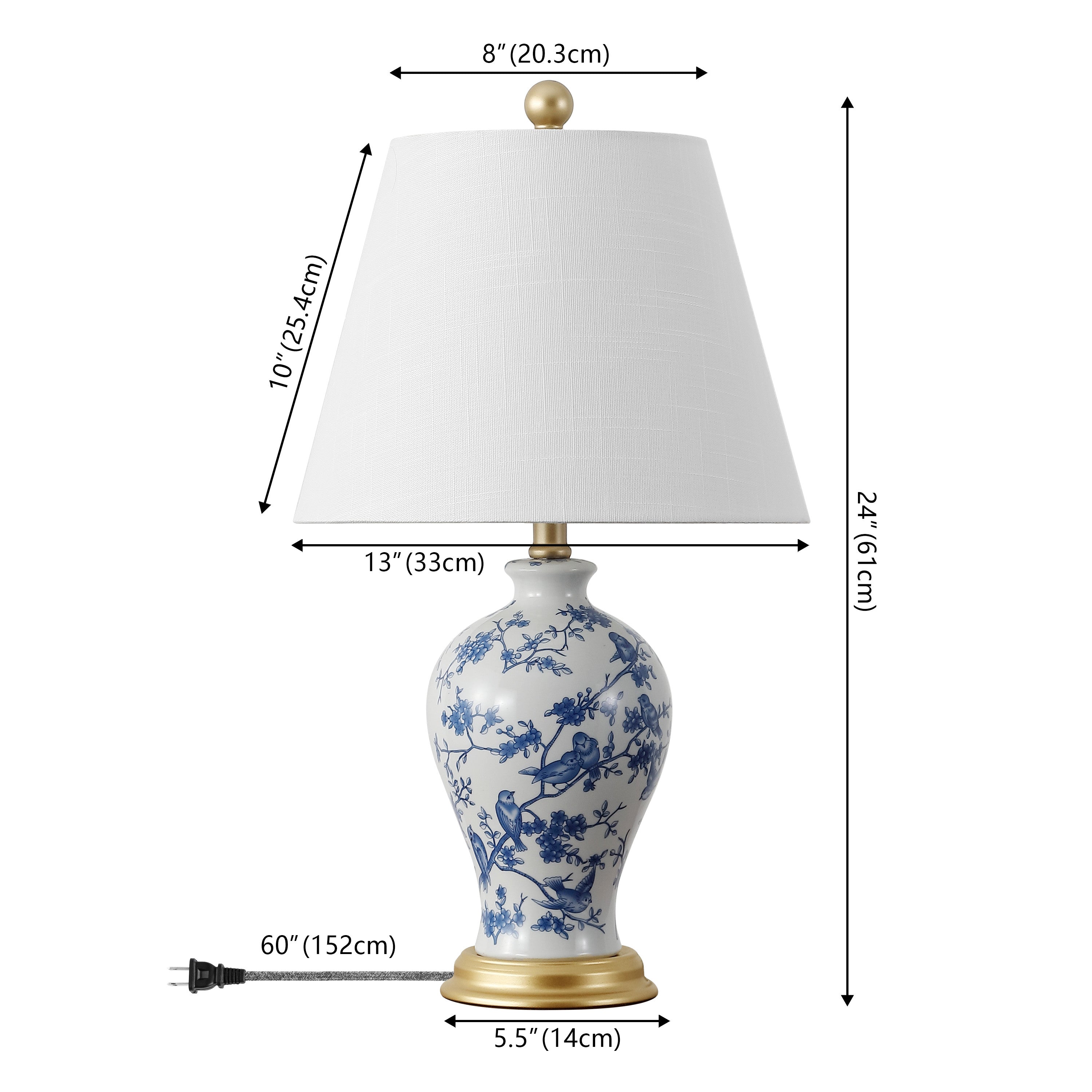 24" Gold Urn Table Lamp With Empire Shade - Lighting