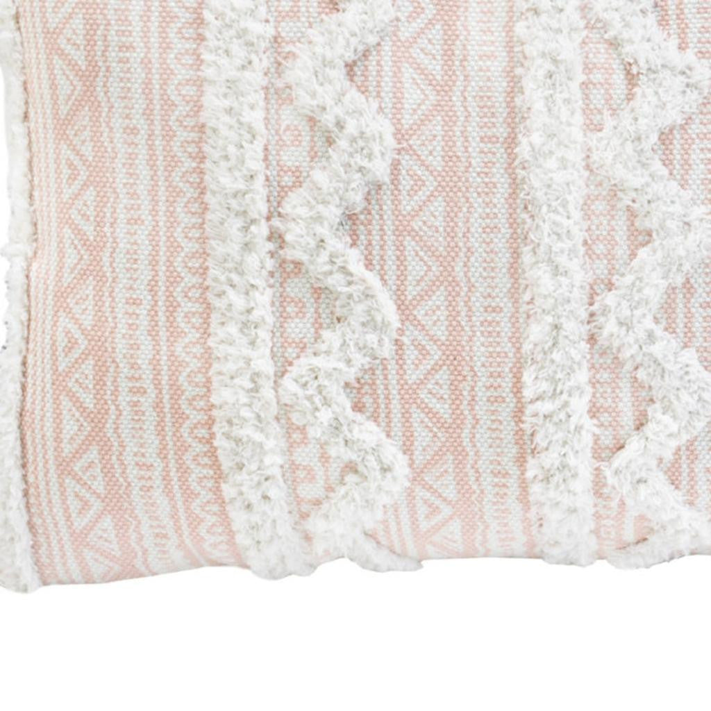 13" X 18" Beige Throw Pillow with Tassels - Home & Garden