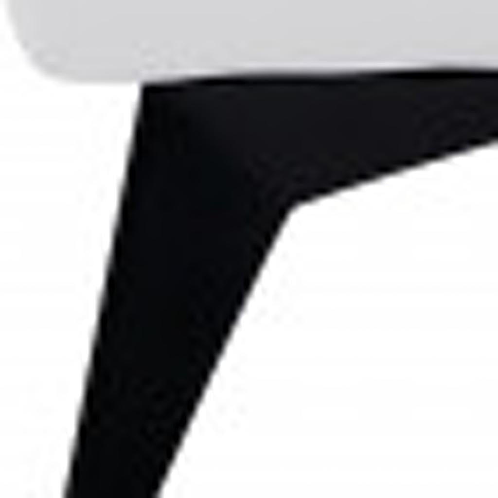 65" White And Black Italian Leather Power Reclining Loveseat - Living Room