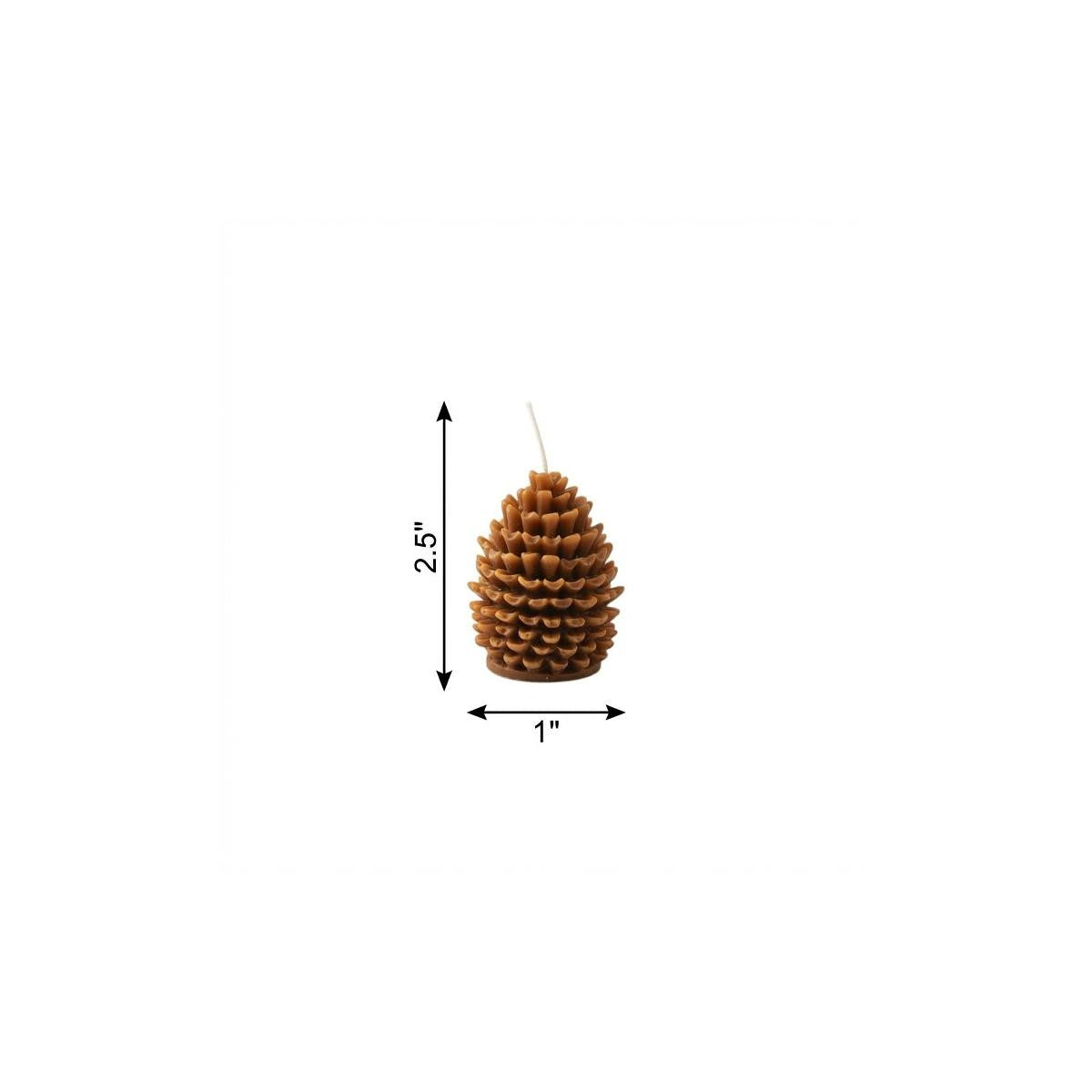 3" Brown Pumpkin And Latte Scented Dimensional Pinecone Candle - Home & Garden