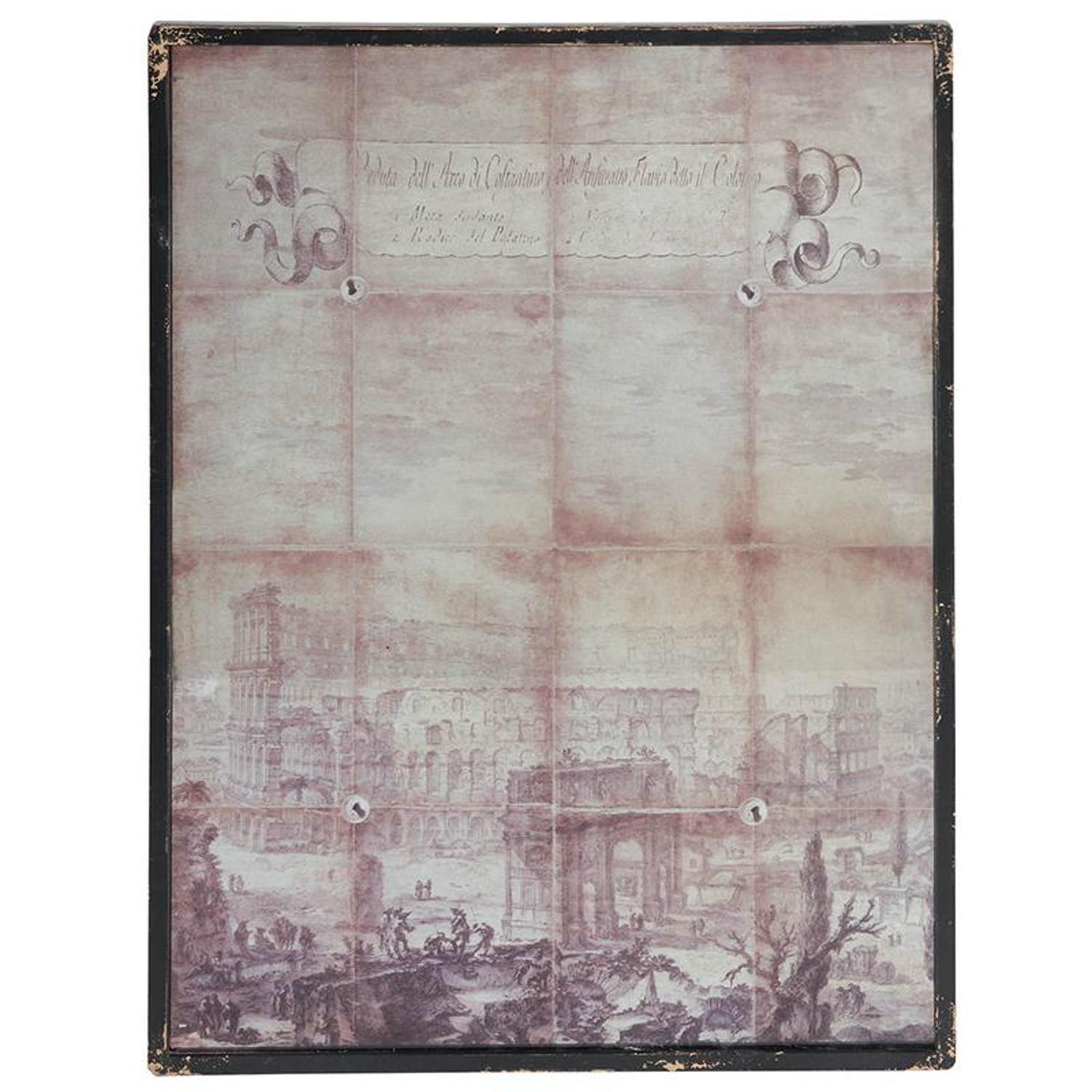 Hand Painted Distressed Black Framed Wall Art - Home Decor