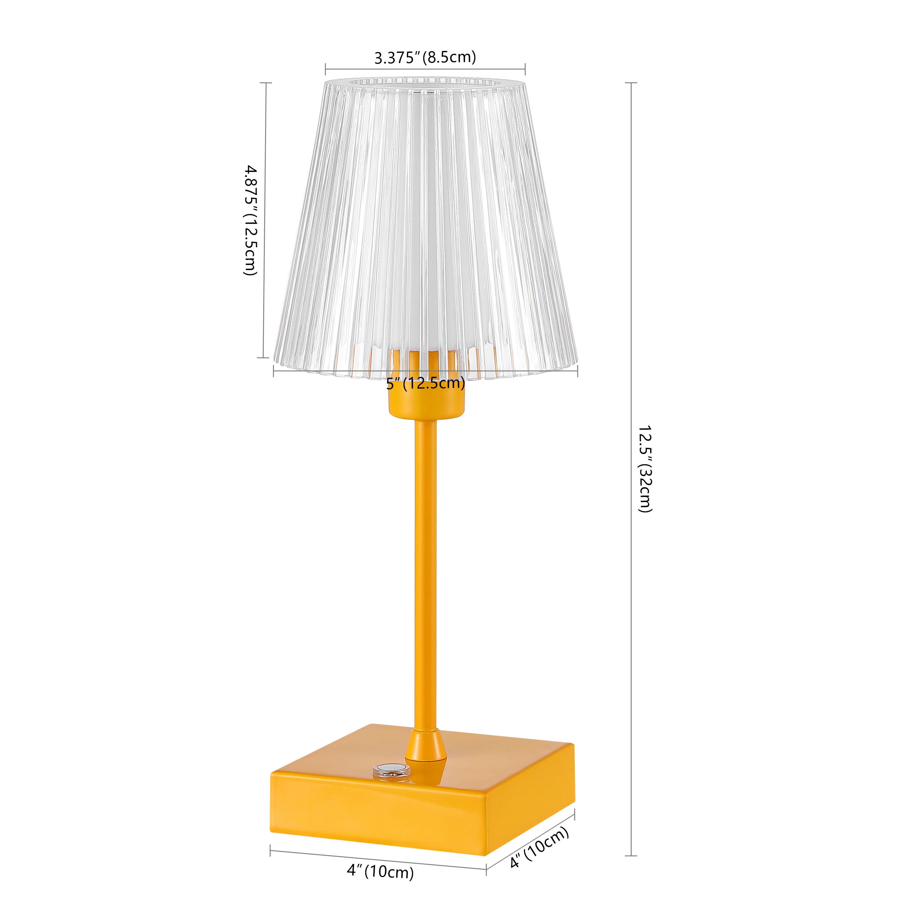 13" Orange USB Table Lamp With Empire Shade - Lighting