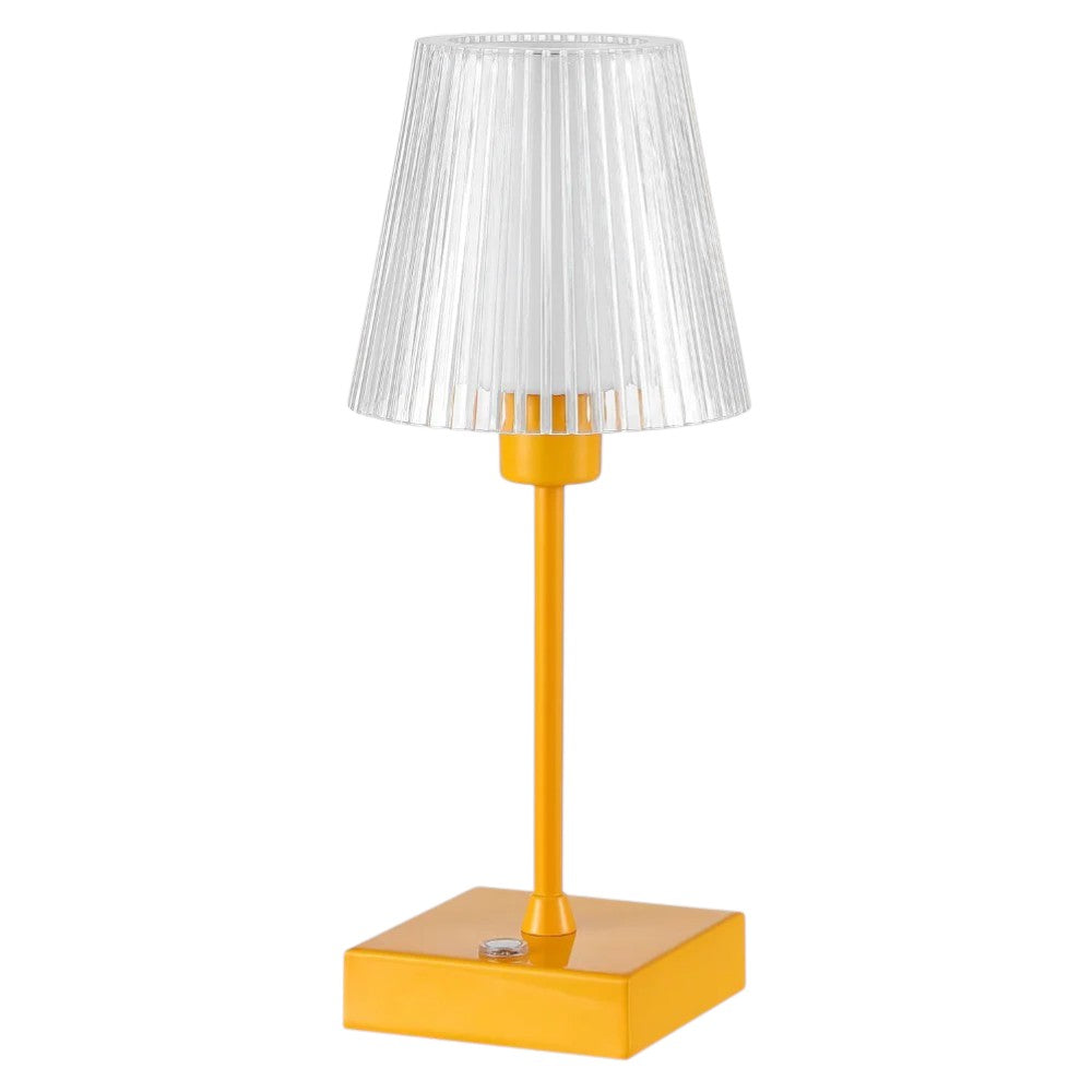 13" Orange USB Table Lamp With Empire Shade - Lighting
