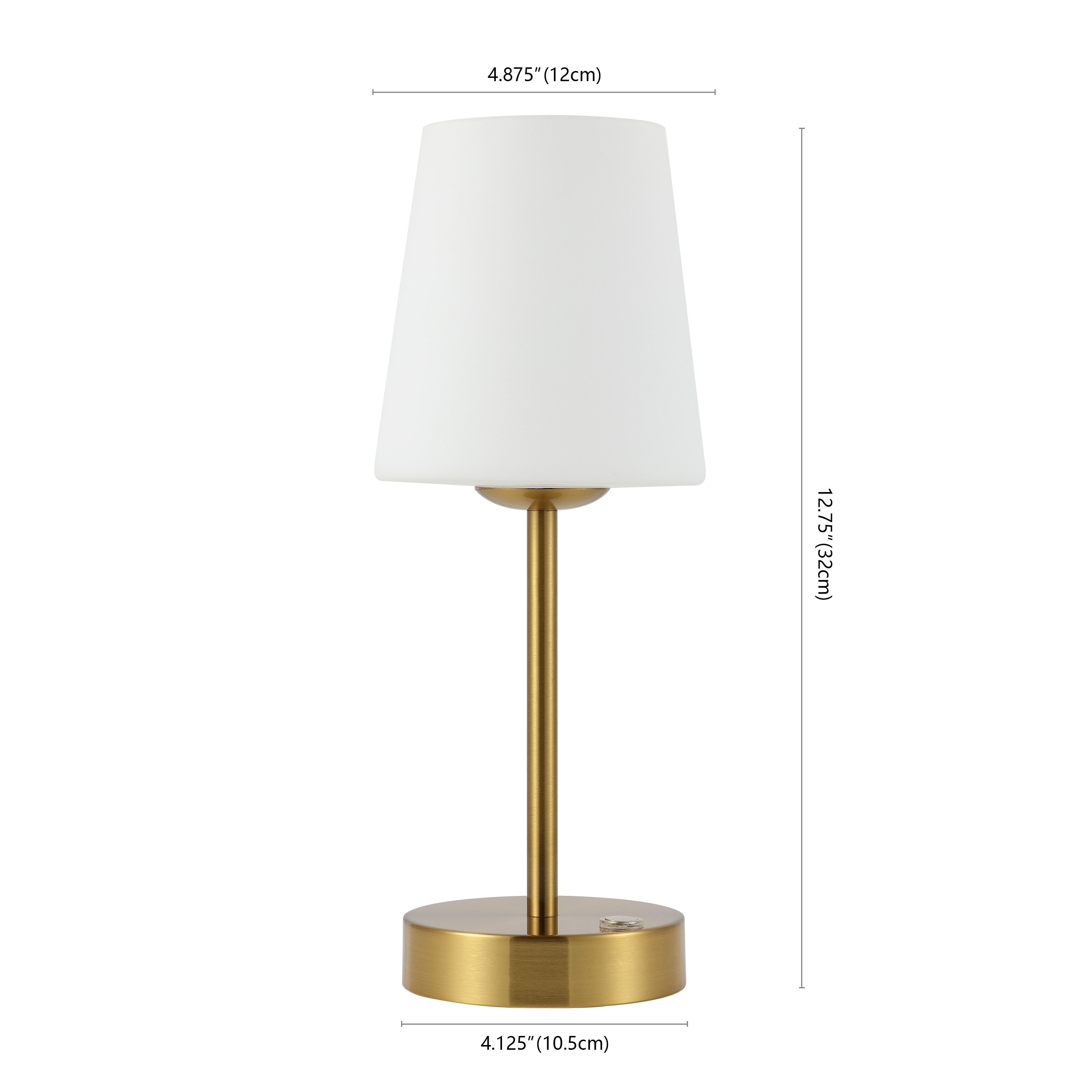 13" Gold USB Table Lamp With Empire Shade - Lighting