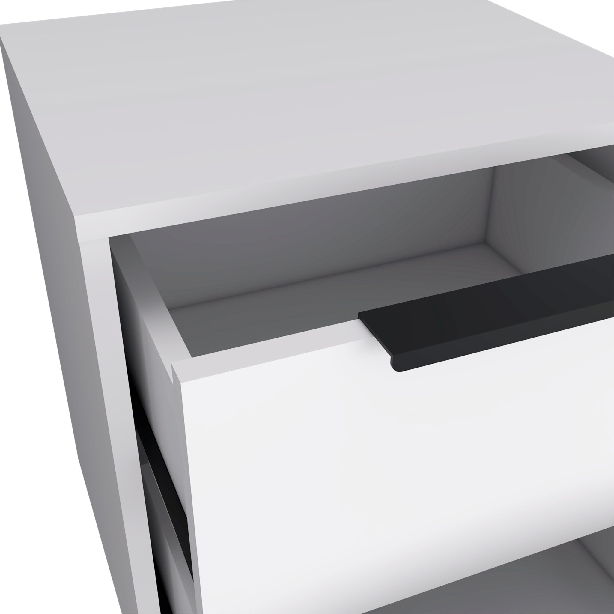 19" White Wood Two Drawer Nightstand - Bed & Bath
