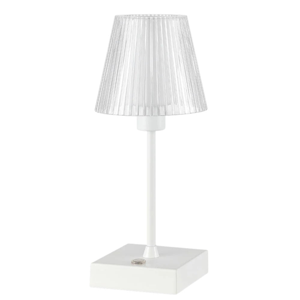 13" White USB Table Lamp With Empire Shade - Lighting