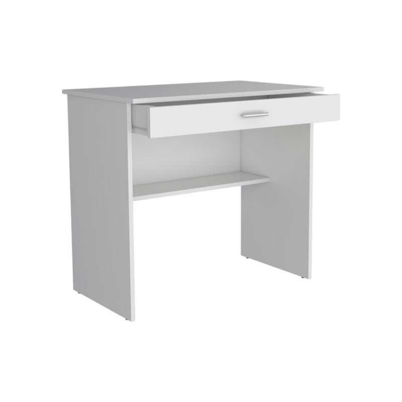 32" White Wood Computer Desk With Drawer - Office