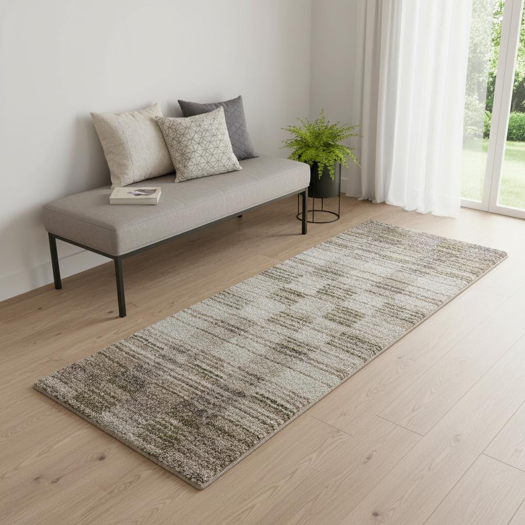 7' Blue And Ivory Geometric Area Rug - Home & Garden