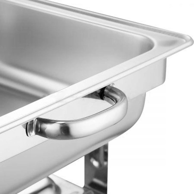 14" Silver Stainless Steel Chafing Dish With Stand - Kitchen & Dining