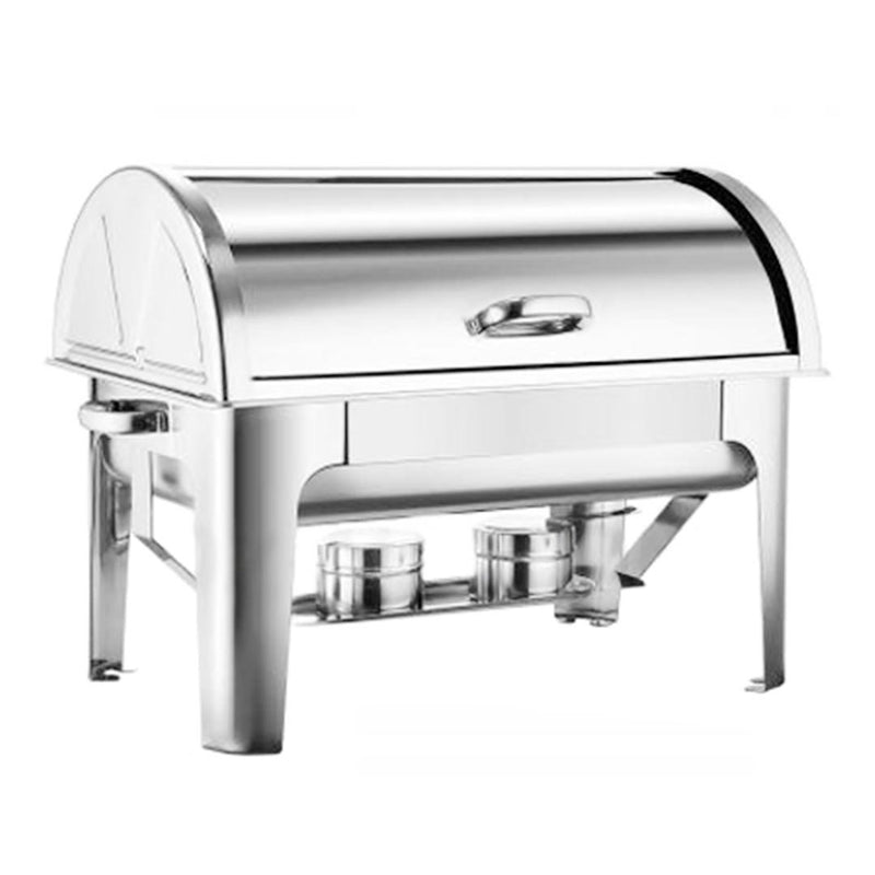 14" Silver Stainless Steel Chafing Dish With Stand - Kitchen & Dining