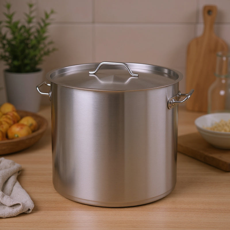 11" Silver Stainless Steel Stock Pot - Kitchen & Dining
