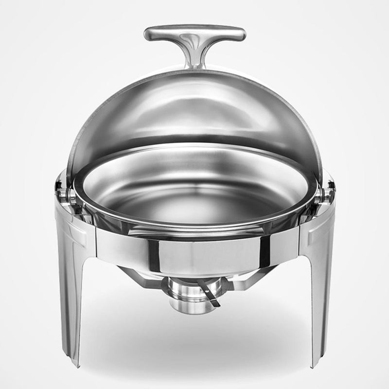 19" Silver Stainless Steel Chafing Dish With Stand - Kitchen & Dining