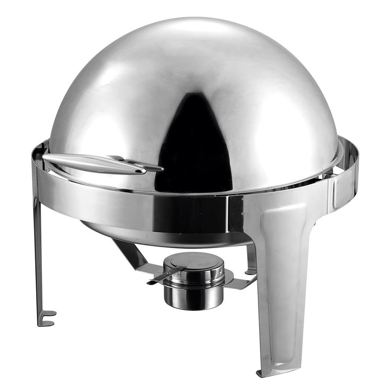 19" Silver Stainless Steel Chafing Dish With Stand - Kitchen & Dining