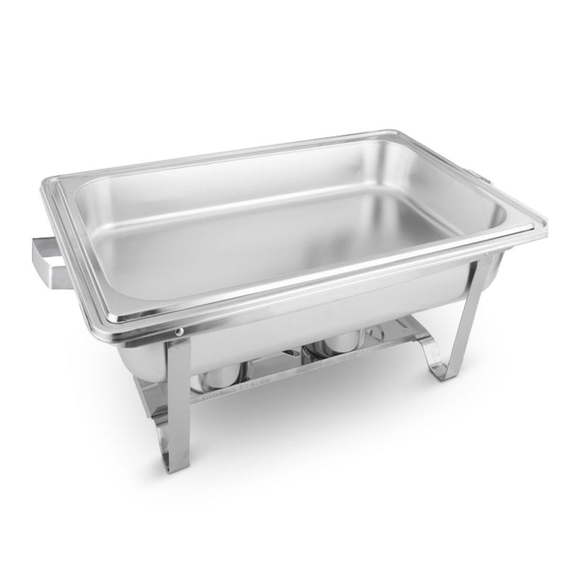 9" Silver Stainless Steel Chafing Dish With Stand - Kitchen & Dining
