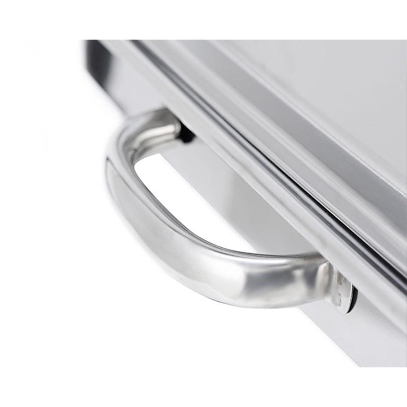 9" Silver Stainless Steel Chafing Dish With Stand - Kitchen & Dining
