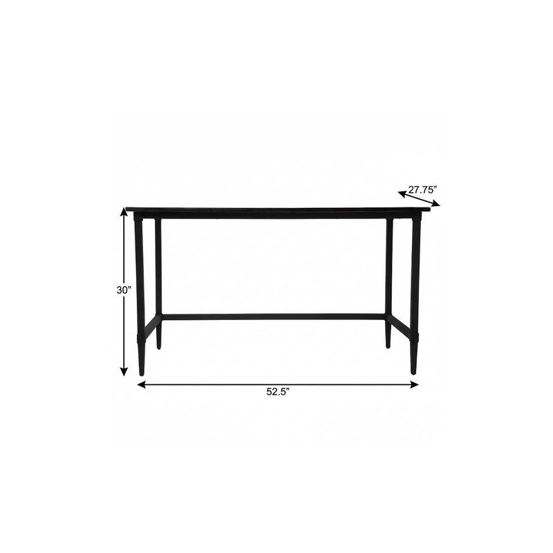 53" Black Wood Sled Writing Desk - Office
