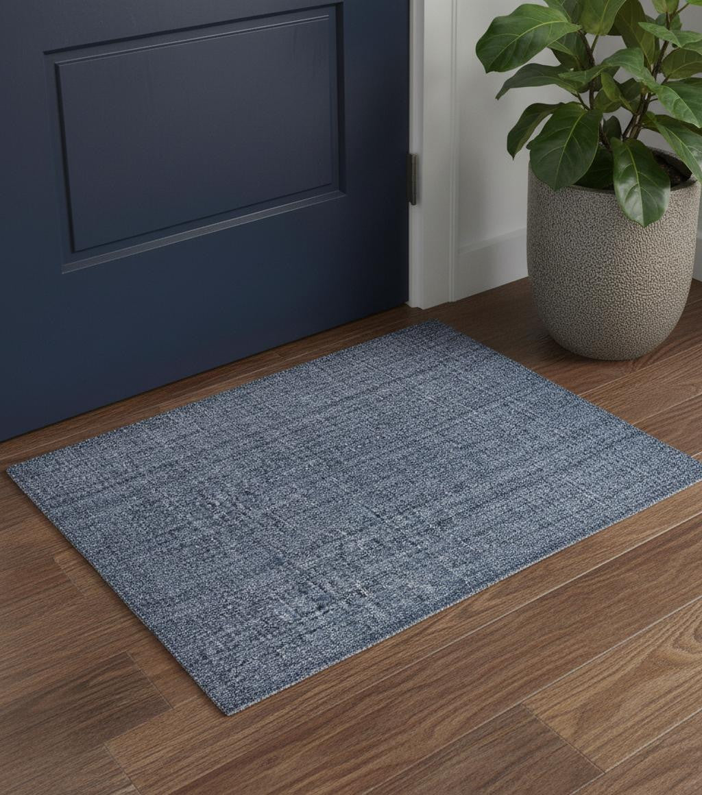 2' X 3' Blue Hand Woven Area Rug - Home & Garden