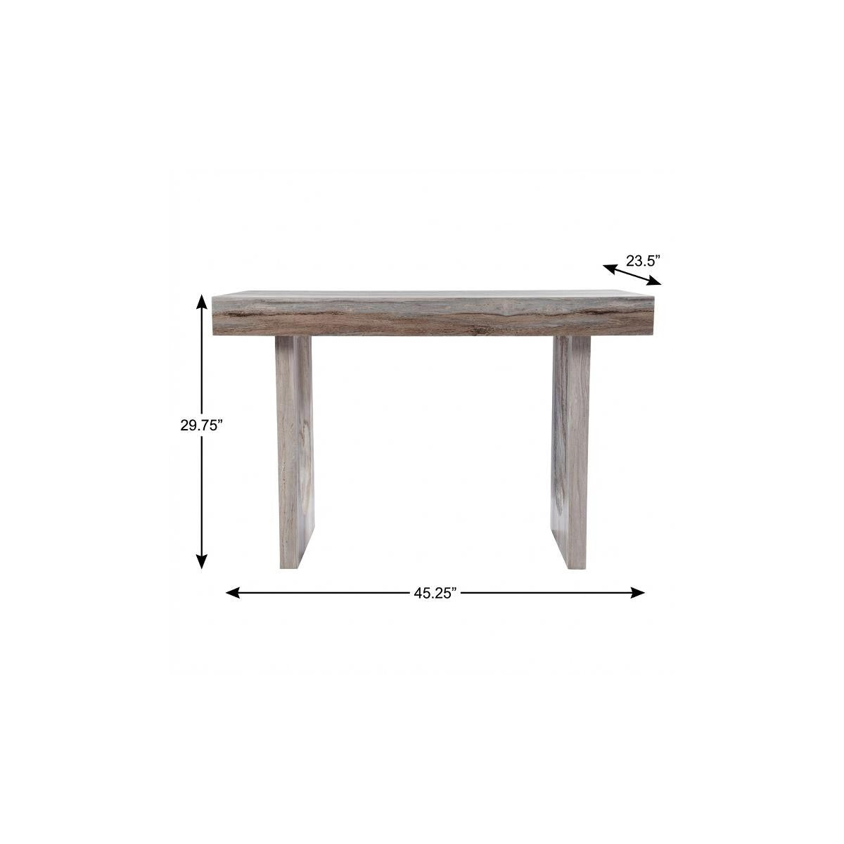 45" Brown Wood Sled Writing Desk - Office