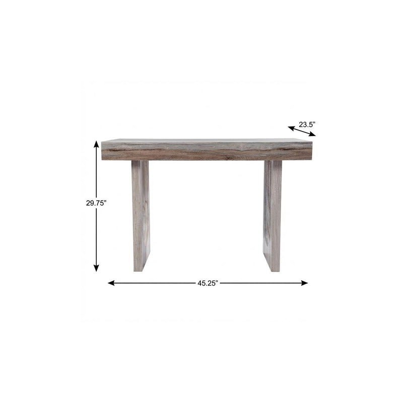 45" Brown Wood Sled Writing Desk - Office