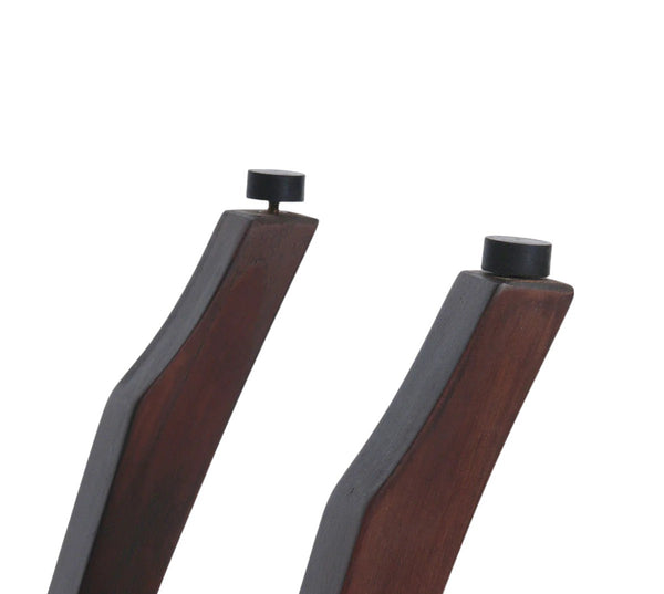 24" Dark Brown Solid Teak Wood Shower Bench - Bed & Bath