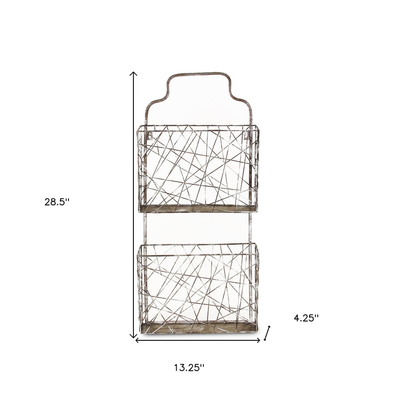 13" Silver Multi-Tier Metal Additional Accessory - Office