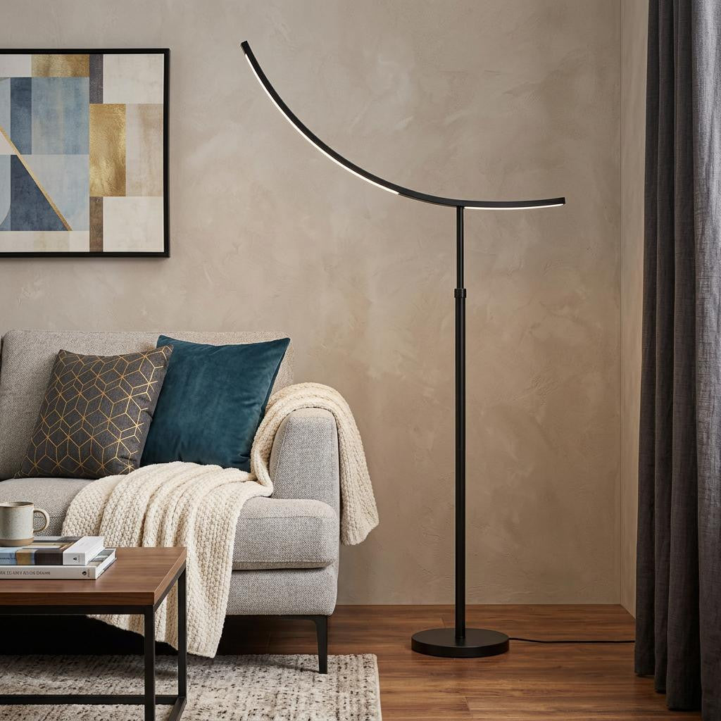 74" Bronze Adjustable Led Traditional Shaped Floor Lamp - Lighting